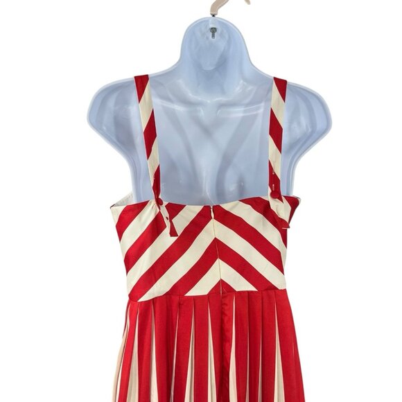 Tuckernuck NEW Red Rogue Stripe Sleeveless Classic Modest Maxi Dress Size S - Picture 7 of 10